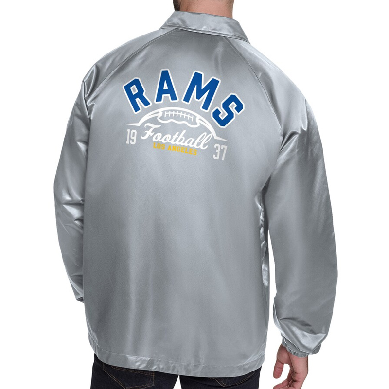 LA Rams Retro Logo Coaches Jacket - Image 4