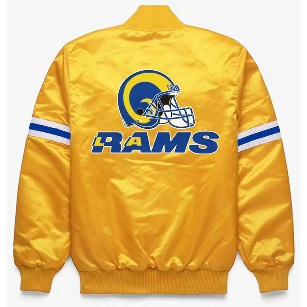 Los Angeles Rams Super Bowl XXXIV Satin Yellow Jacket - Image 2