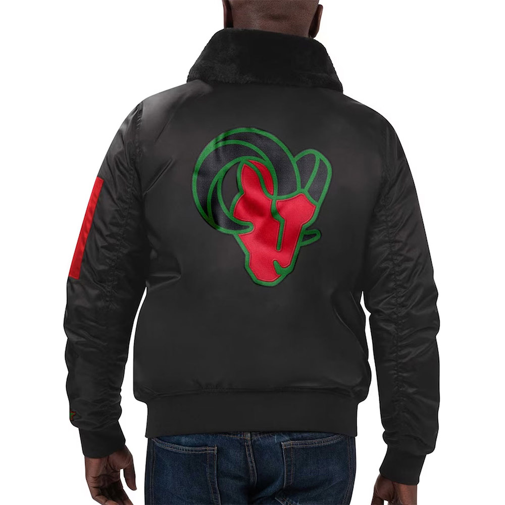 Los Angeles Rams Ty Mopkins Black Jacket - Image 4