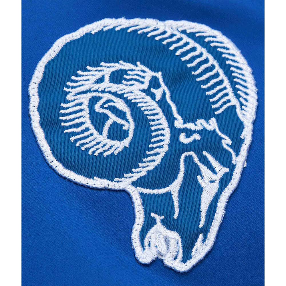 LA Rams Vintage Logo Royal Lightweight Satin Jacket - Image 5