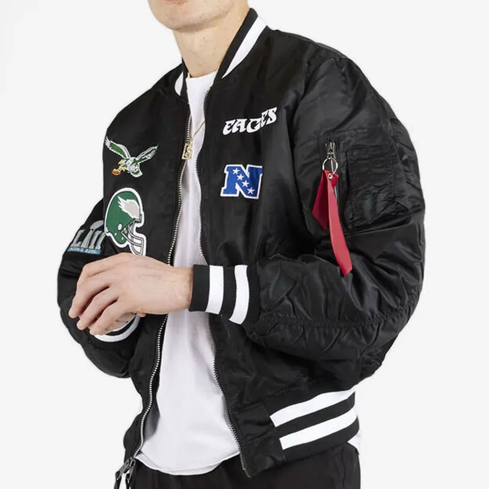 Philadelphia Eagles Kevin Hart Black Bomber Jacket - Image 6