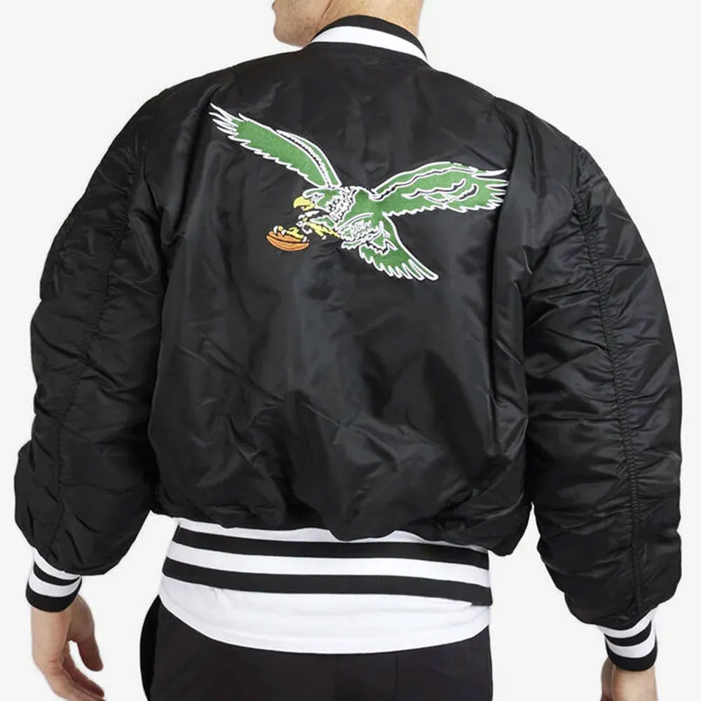 Philadelphia Eagles Kevin Hart Black Bomber Jacket - Image 5