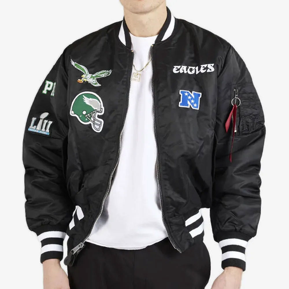 Philadelphia Eagles Kevin Hart Black Bomber Jacket - Image 4