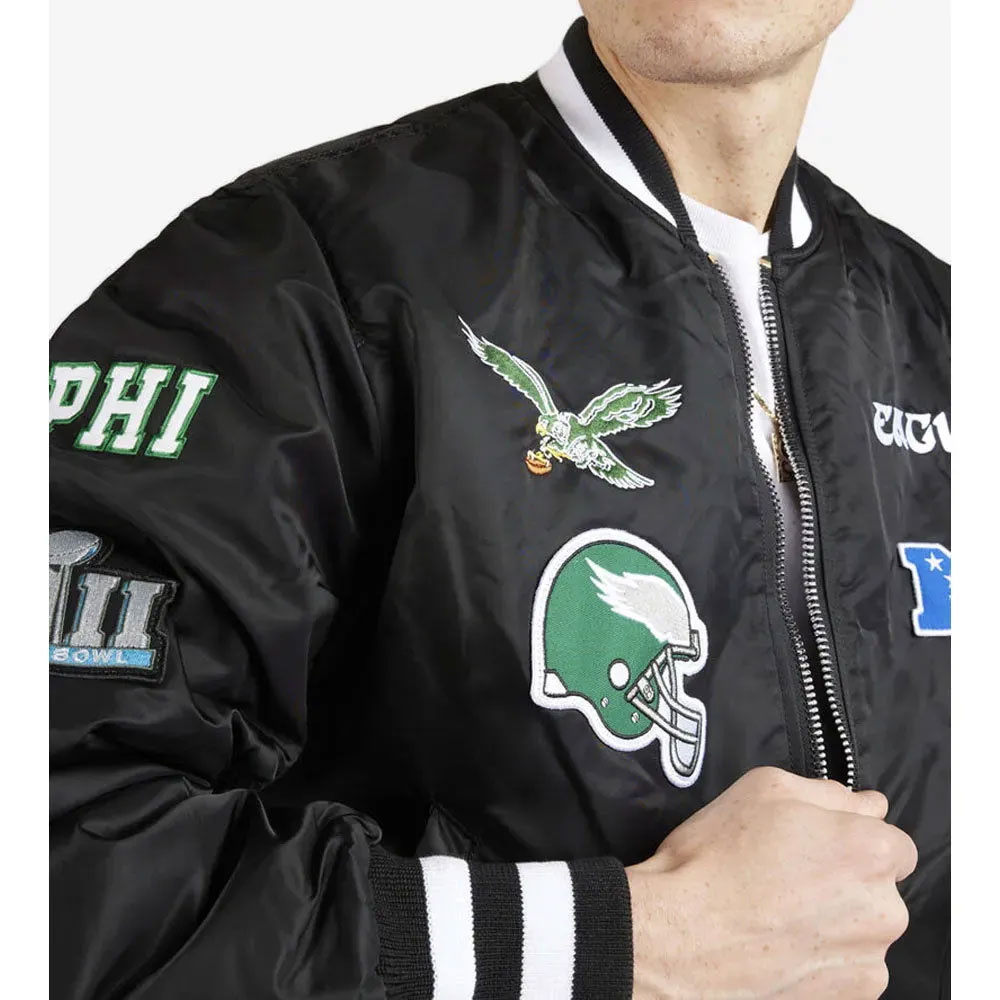 Philadelphia Eagles Kevin Hart Black Bomber Jacket - Image 8
