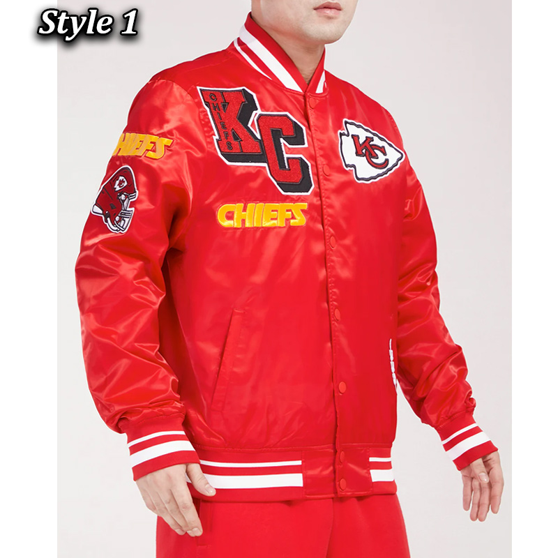 Mash Up Kansas City Chiefs Red Satin Jacket - Image 5