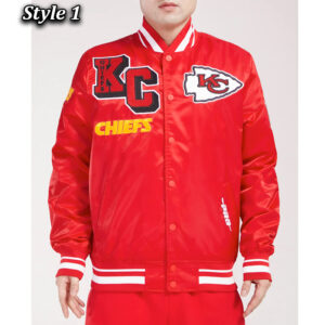 Mash Up Kansas City Chiefs Red Satin Jacket