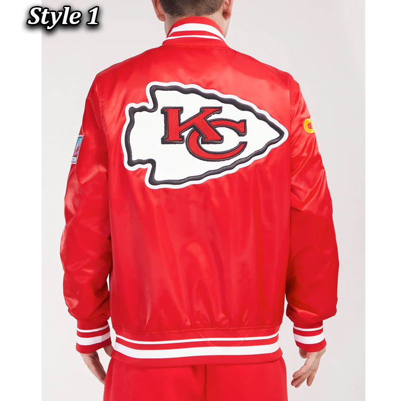 Mash Up Kansas City Chiefs Red Satin Jacket - Image 2
