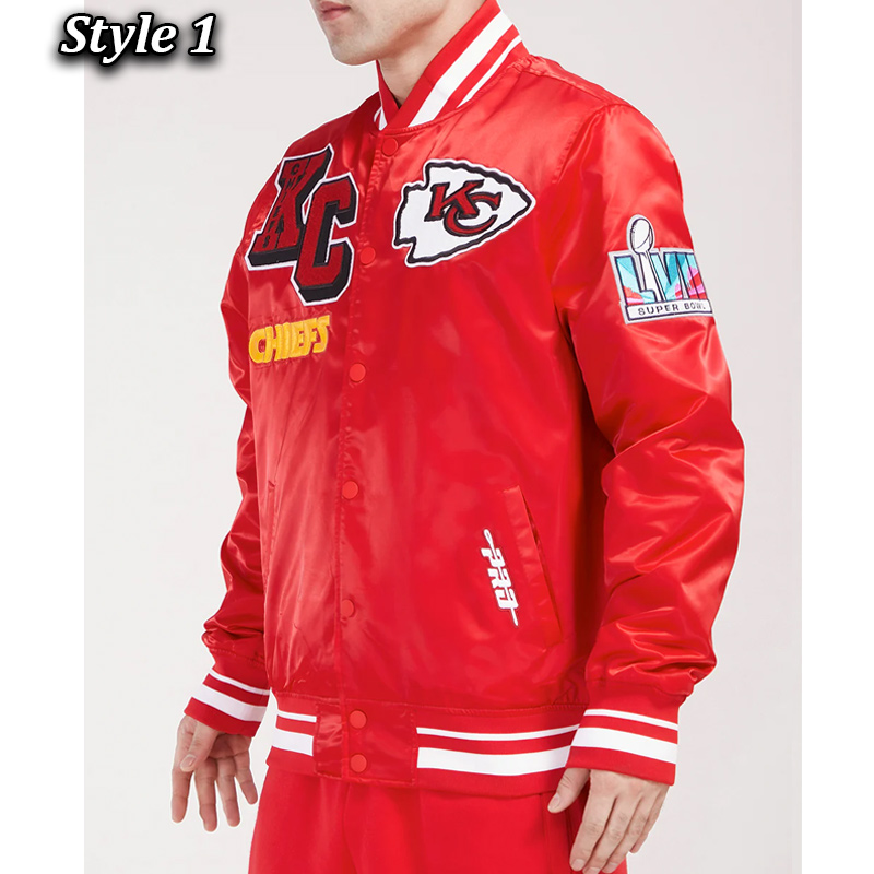Mash Up Kansas City Chiefs Red Satin Jacket - Image 7