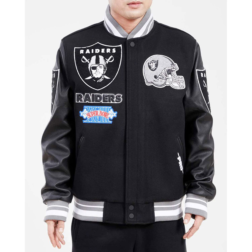 Las Vegas Raiders Mash Up Varsity Jacket