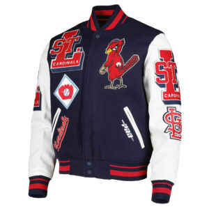 St. Louis Cardinals Navy Mash Up Varsity Jacket