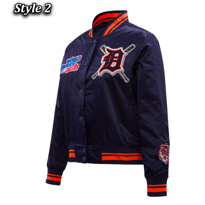 Detroit Tigers Mashup Classic Rib Satin Jacket - Image 6