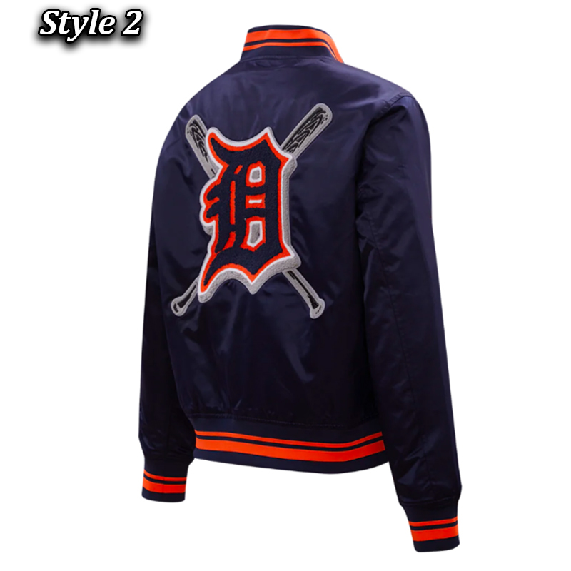 Detroit Tigers Mashup Classic Rib Satin Jacket - Image 8