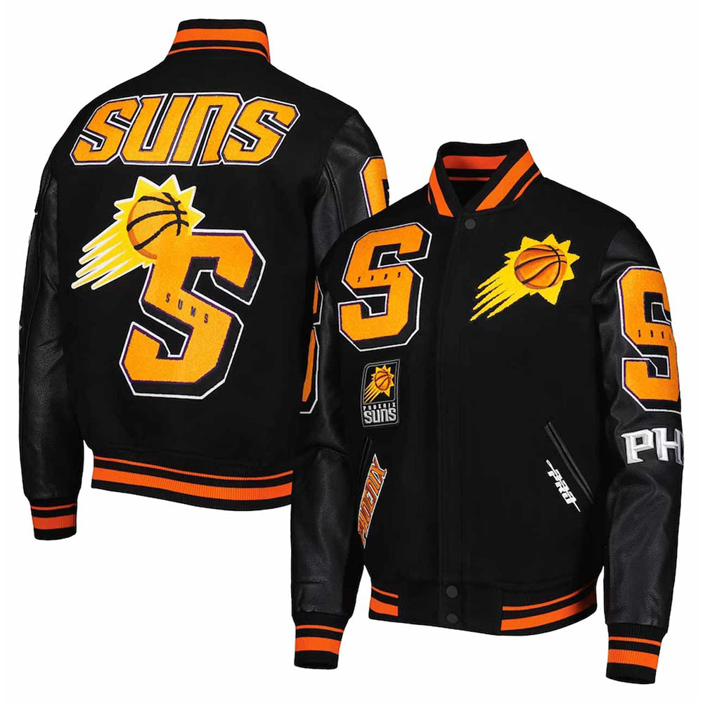 Phoenix Suns Black Mashup Varsity Jacket - Image 7