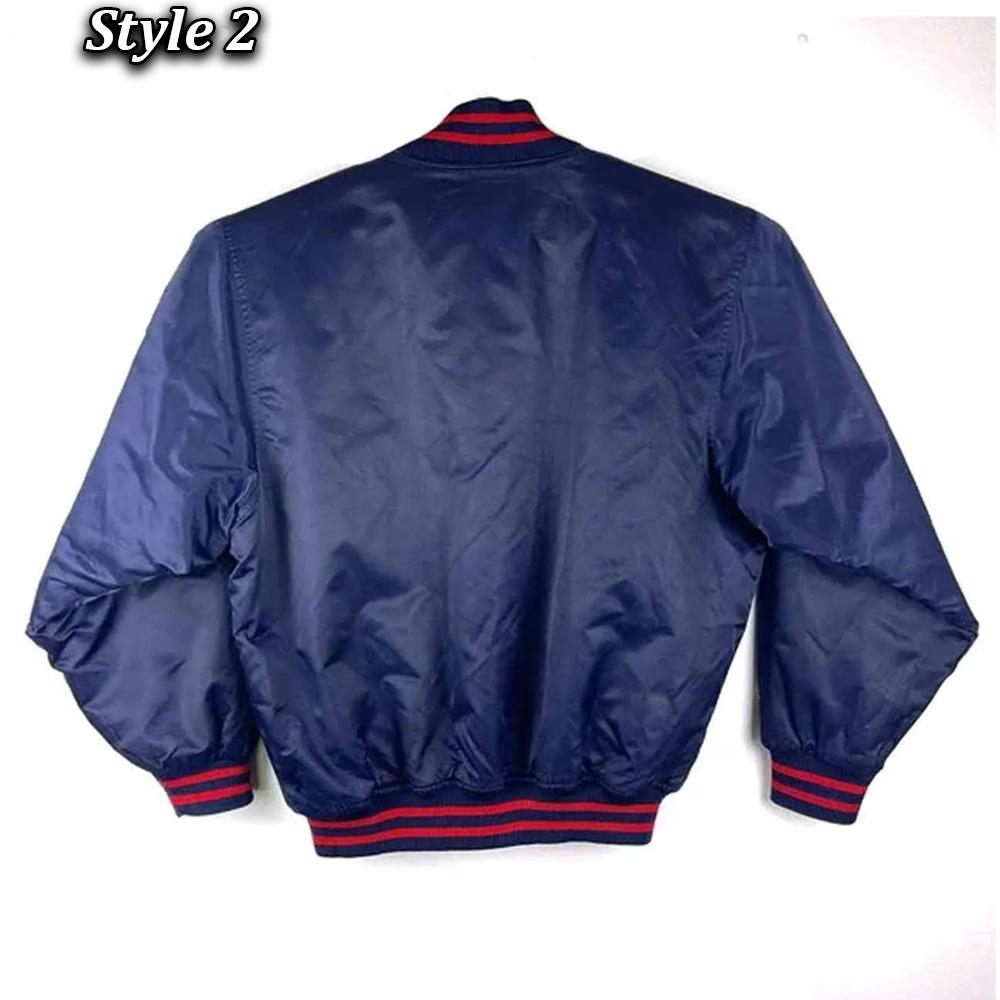 X Atlanta Braves Blue Bomber Jacket - Image 9
