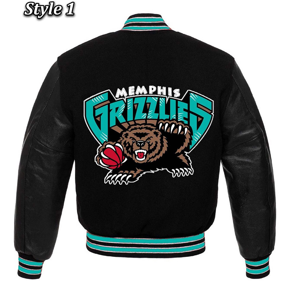 Memphis Grizzlies Black Varsity Jacket - Image 6