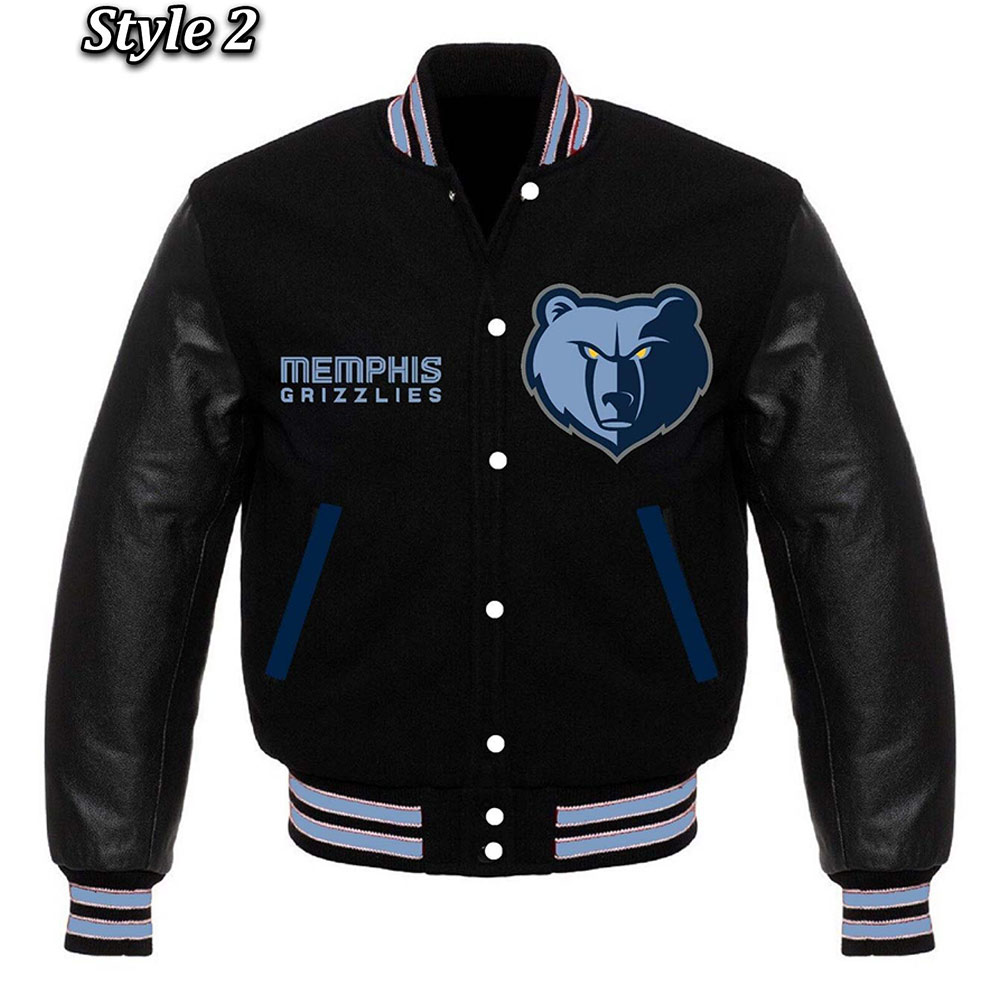 Memphis Grizzlies Black Varsity Jacket - Image 2