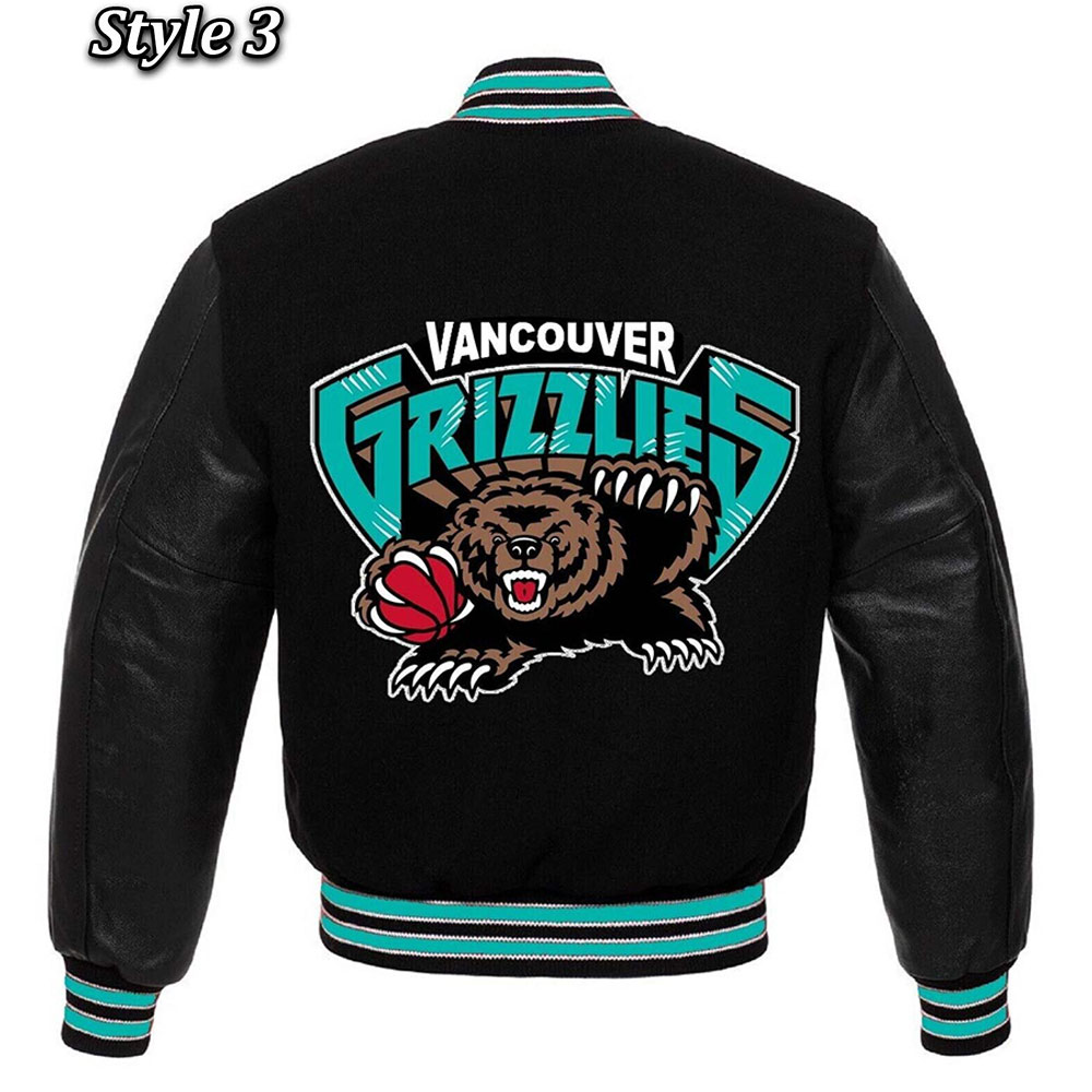 Memphis Grizzlies Black Varsity Jacket - Image 8