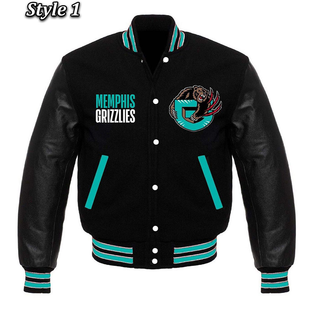 Memphis Grizzlies Black Varsity Jacket