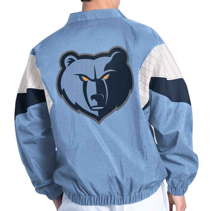 Memphis Grizzlies Yard Line Light Blue Full-Zip Jacket - Image 2