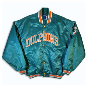 Miami Dolphins 90s Green Satin Jacket