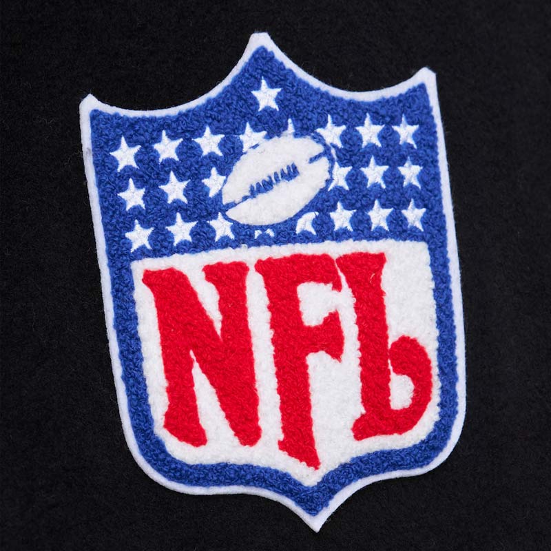 Miami Dolphins Black Out Vintage Logo Varsity Jacket - Image 4