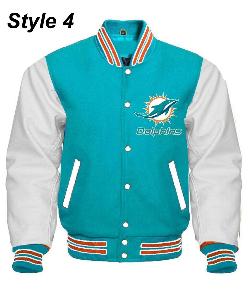 Miami Dolphins Letterman Jacket - Image 4