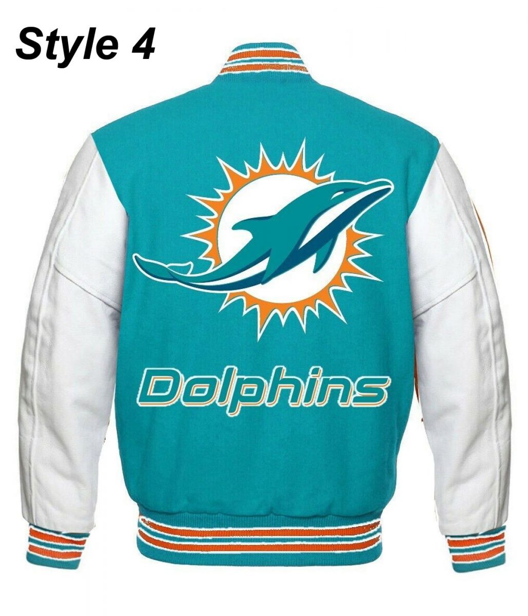 Miami Dolphins Letterman Jacket - Image 10