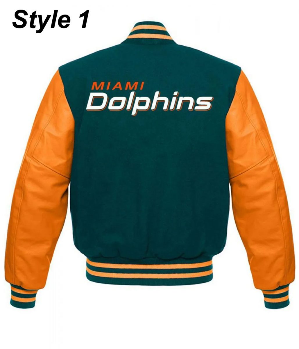 Miami Dolphins Letterman Jacket - Image 7