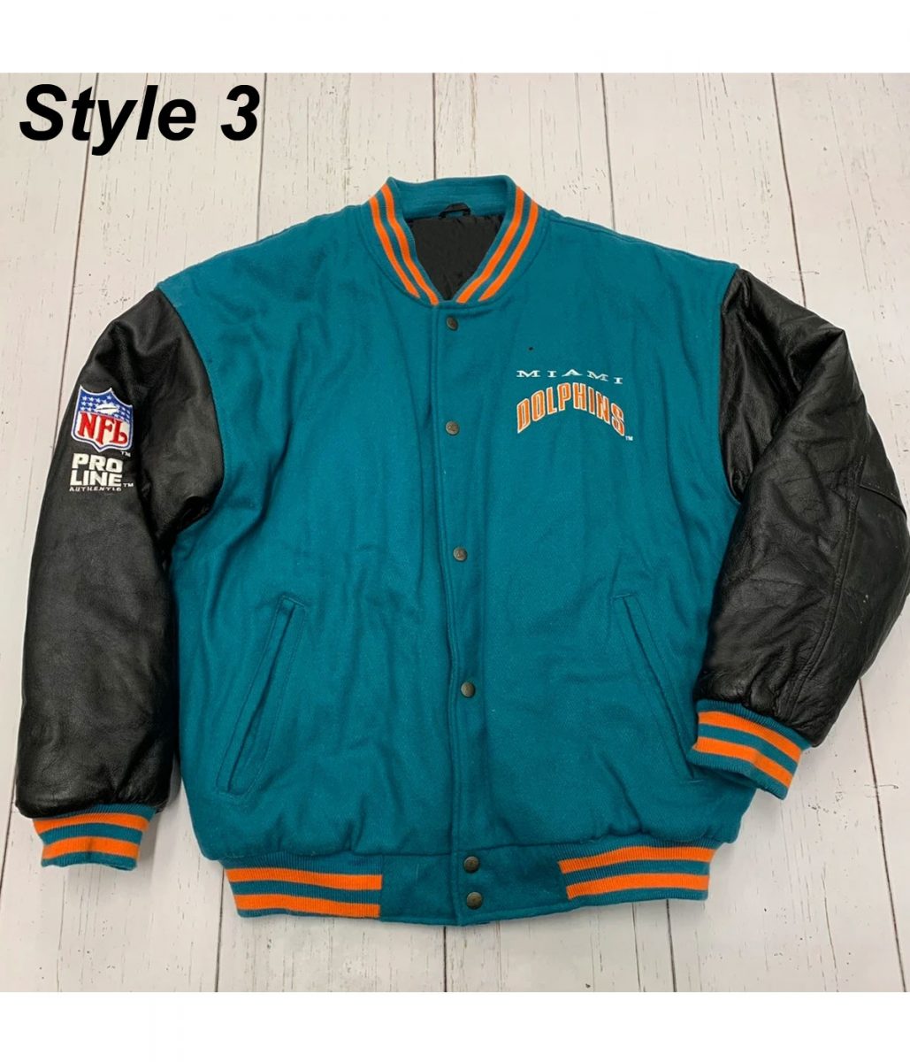 Miami Dolphins Letterman Jacket - Image 3