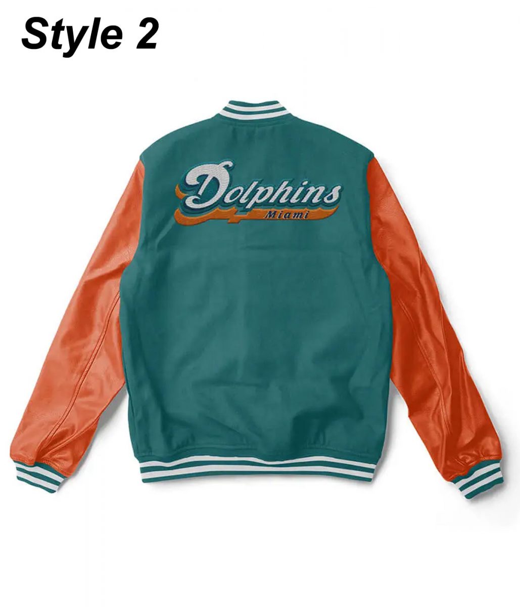 Miami Dolphins Letterman Jacket - Image 8