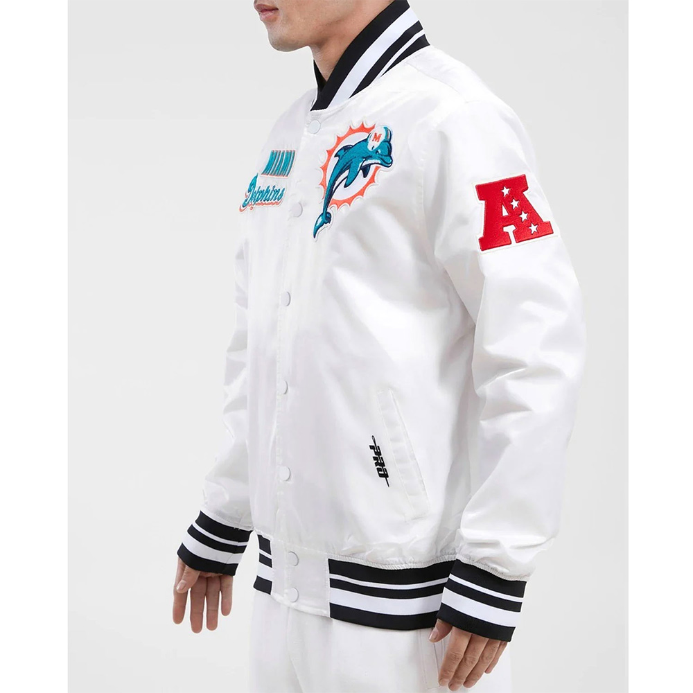 Miami Dolphins Retro Classic Rib Jacket - Image 4