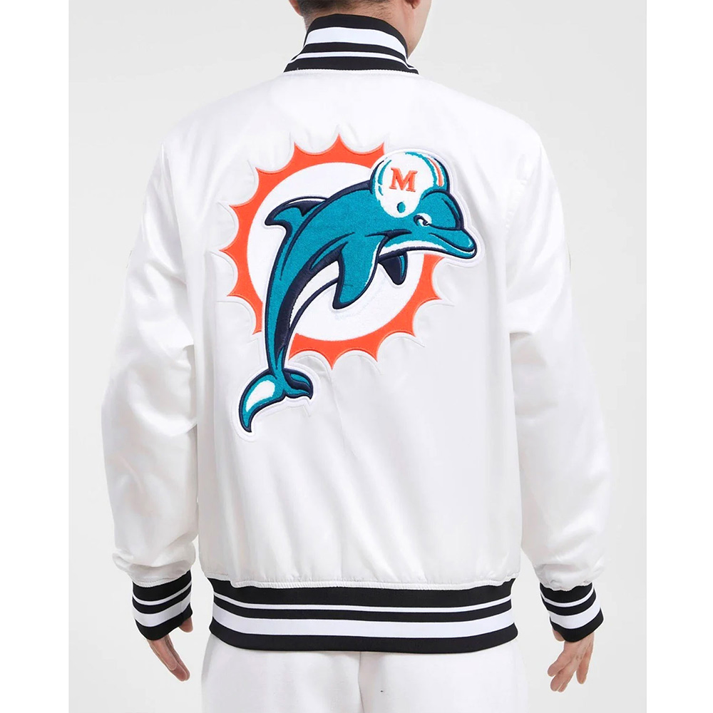 Miami Dolphins Retro Classic Rib Jacket - Image 2