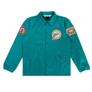 Miami Dolphins Aqua Green Satin Windbreaker