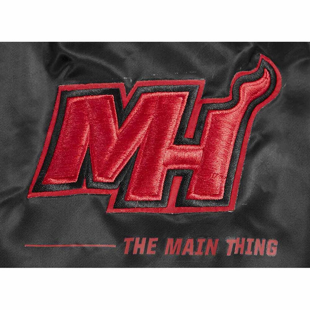 Miami Heat 2023/24 City Edition Black Satin Jacket - Image 6