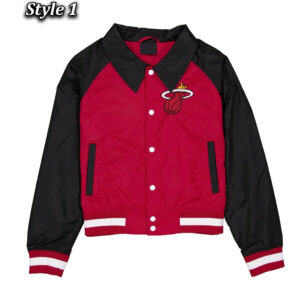 Miami Heat Red and Black Throwback Jacket