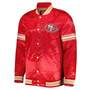 Scarlet San Francisco 49ers Midfield Satin Jacket