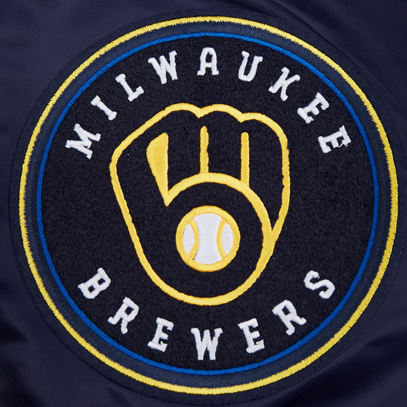 Milwaukee Brewers Mashup Classic Rib Satin Jacket - Image 5