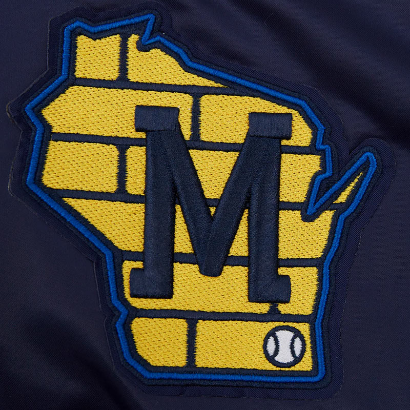 Milwaukee Brewers Mashup Classic Rib Satin Jacket - Image 7