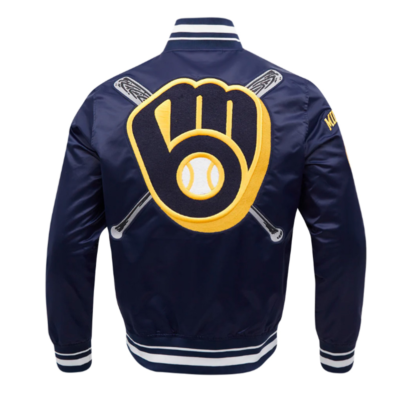 Milwaukee Brewers Mashup Classic Rib Satin Jacket - Image 2
