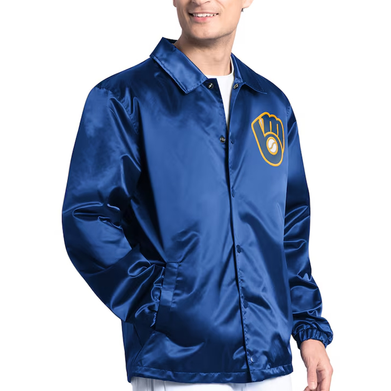 Milwaukee Brewers Point Man Coaches Royal Jacket