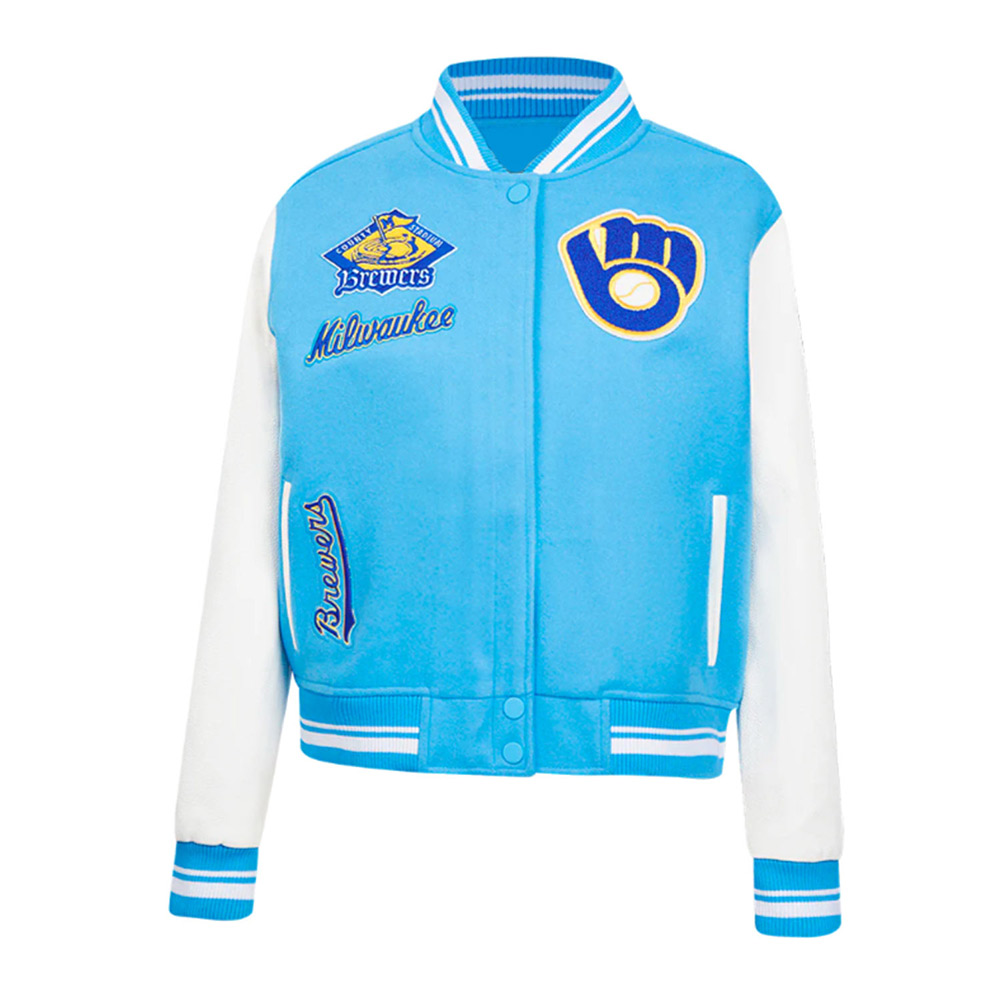 Retro Classic Rib Milwaukee Brewers Varsity Jacket