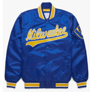 Milwaukee Brewers Royal Blue Bomber Jacket