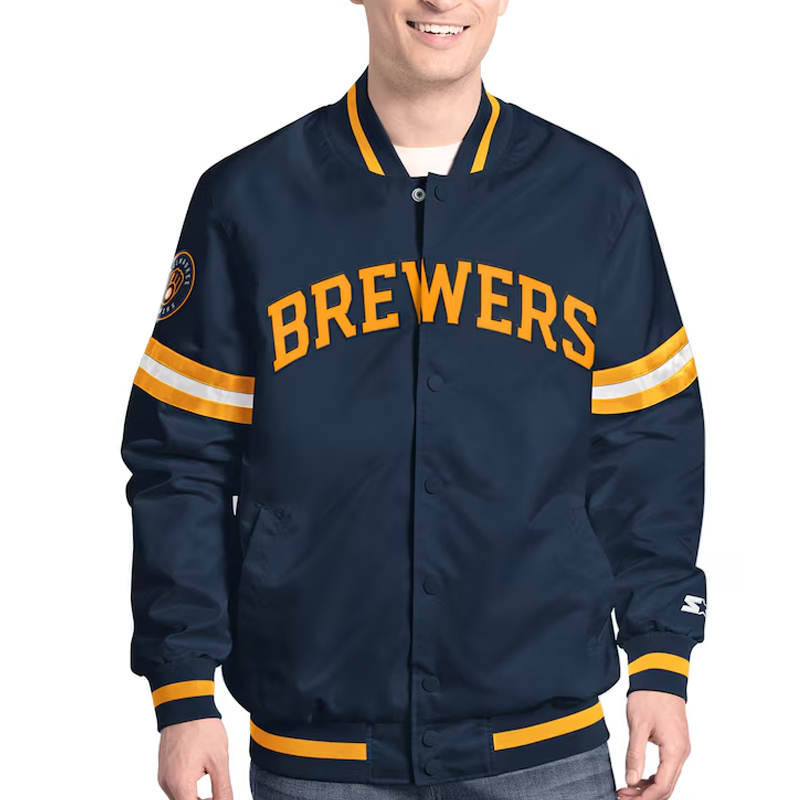 Milwaukee Brewers Scout Varsity Satin Jacket