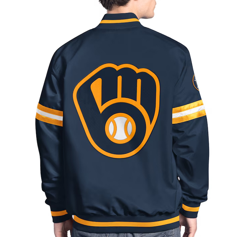 Milwaukee Brewers Scout Varsity Satin Jacket - Image 2