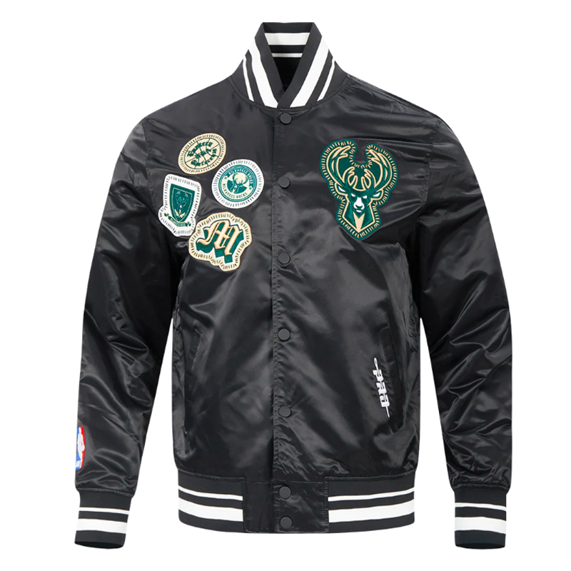 Milwaukee Bucks Diy Pick Stitch Classic Rib Satin Jacket