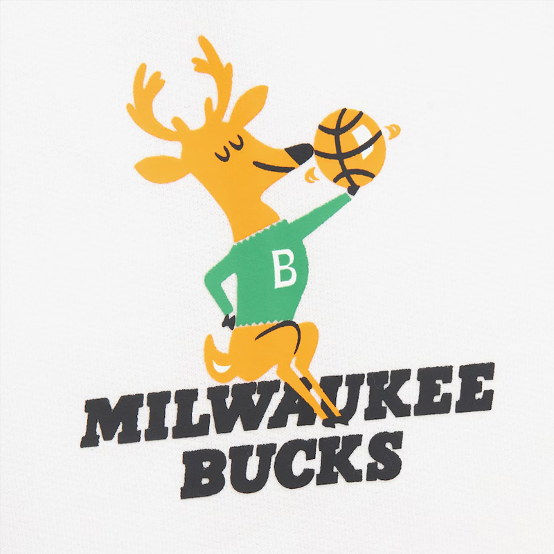 Milwaukee Bucks Navy and White Fleece Varsity Jacket - Image 5
