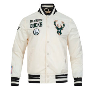 Retro Milwaukee Bucks Classic Rib Satin Jacket