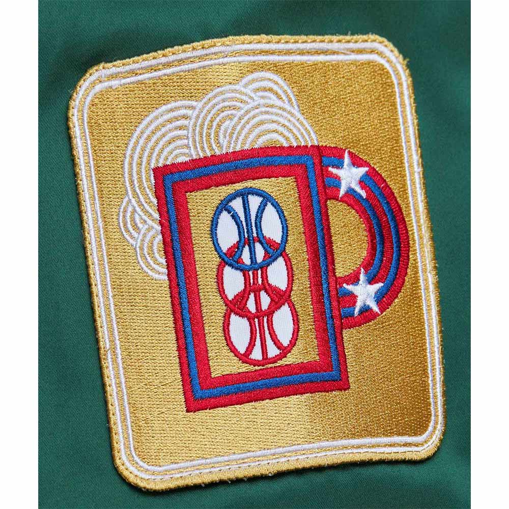 Milwaukee Bucks Vintage Logo Green Lightweight Satin Jacket - Image 3