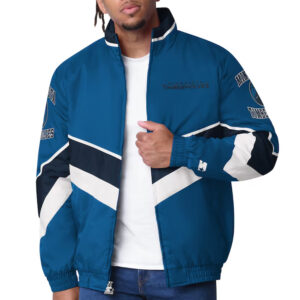 Minnesota Timberwolves Captain Blue Varsity Satin Jacket
