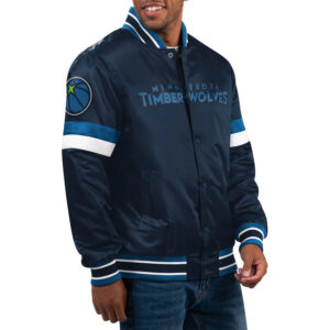 Youth Home Game Minnesota Timberwolves Navy Jacket